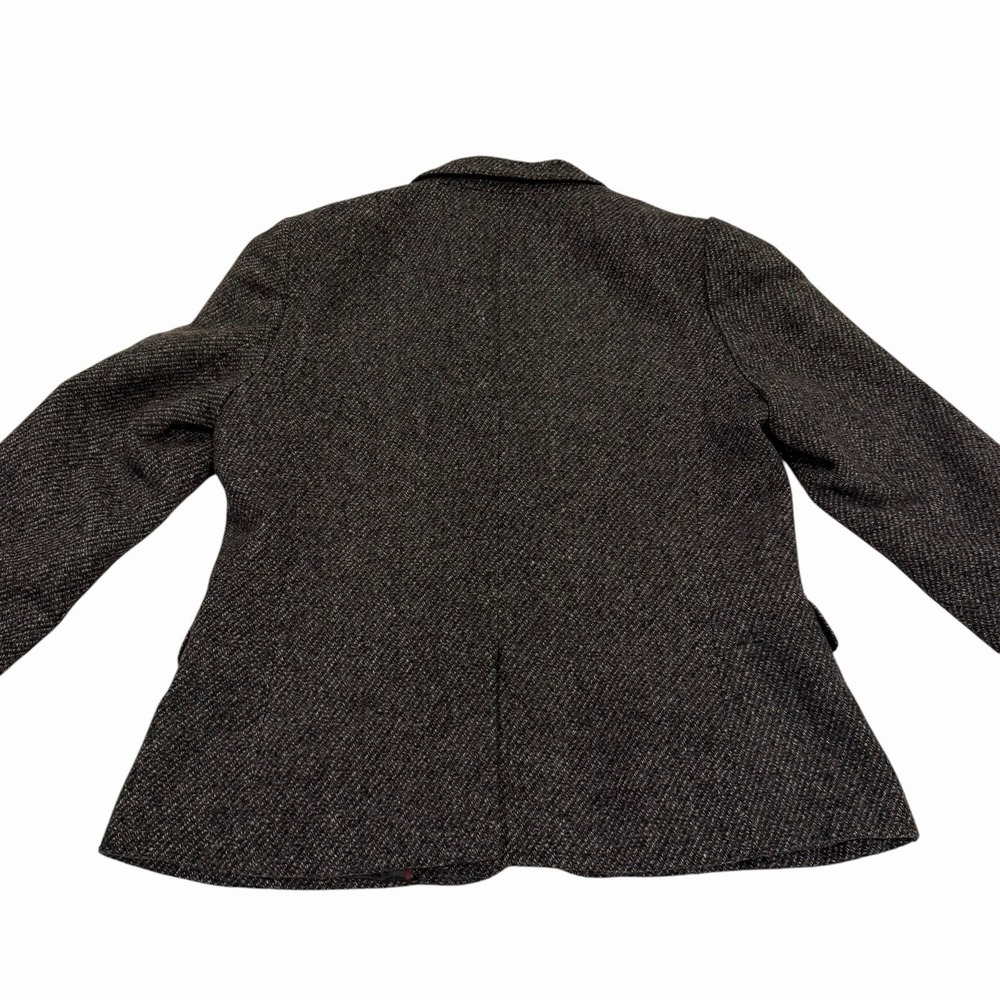 Banana Republic Factory Blazer Gray Tweed Twill Womens 14 Preppy Classic Academy - Picture 3 of 12